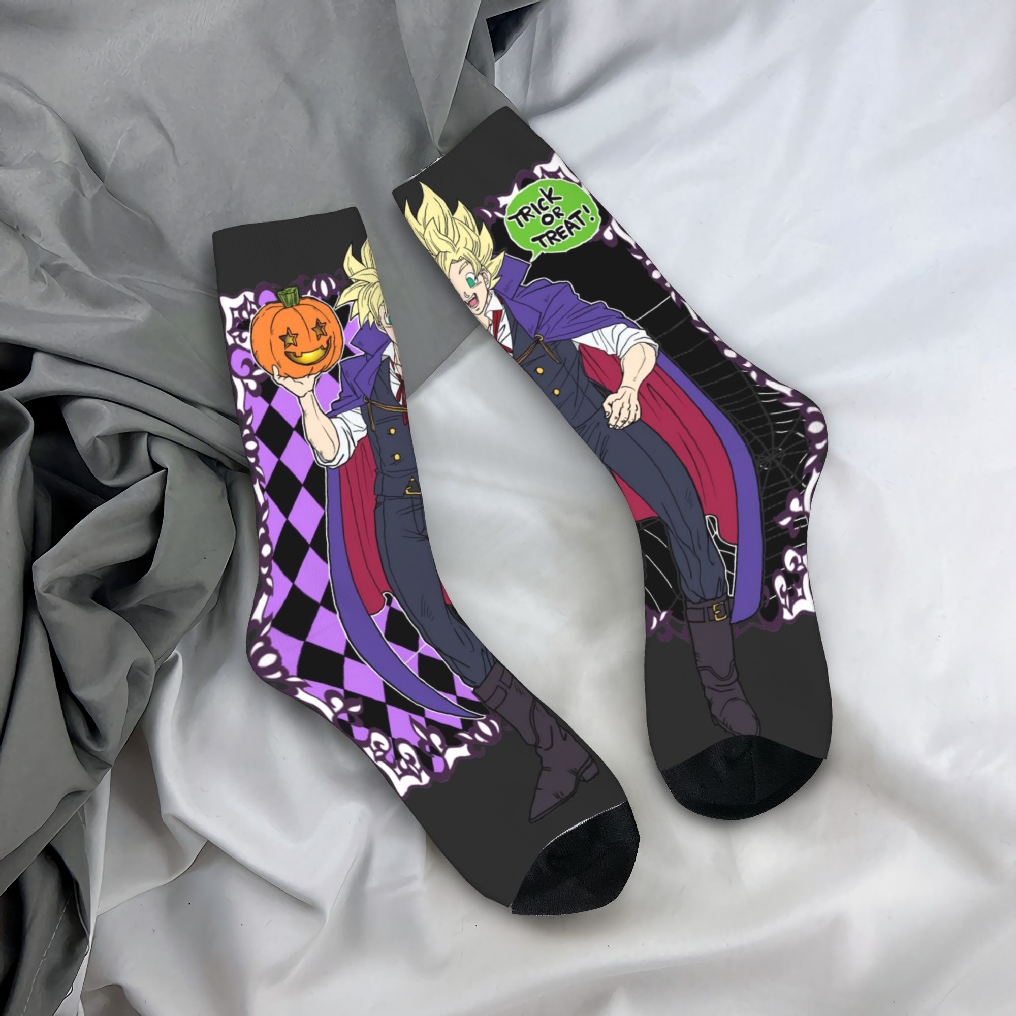Men'S Accessories Gift Ideas - DBZ ドラゴンボールZ D-ドラゴンボール-L ハロウィーン柄のパンプキンソックス。メンズ、レディース向け。暖かく、とても柔らかい素材で、最高のギフトに最適。