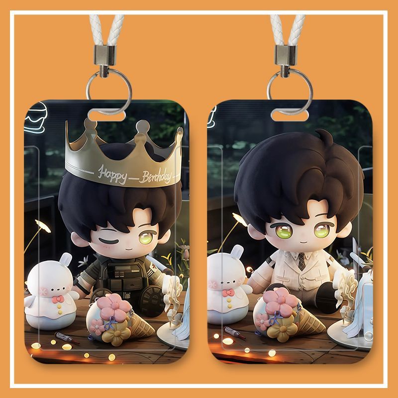 Men'S Accessories Case - アニメ「ラブ＆ディープスペース」のIDカードホルダー、ネックストラップ、ペンダント、ドアバッジホルダー、キーチェーン。男性向け、仕事用身分証明書ケース、ギフト。