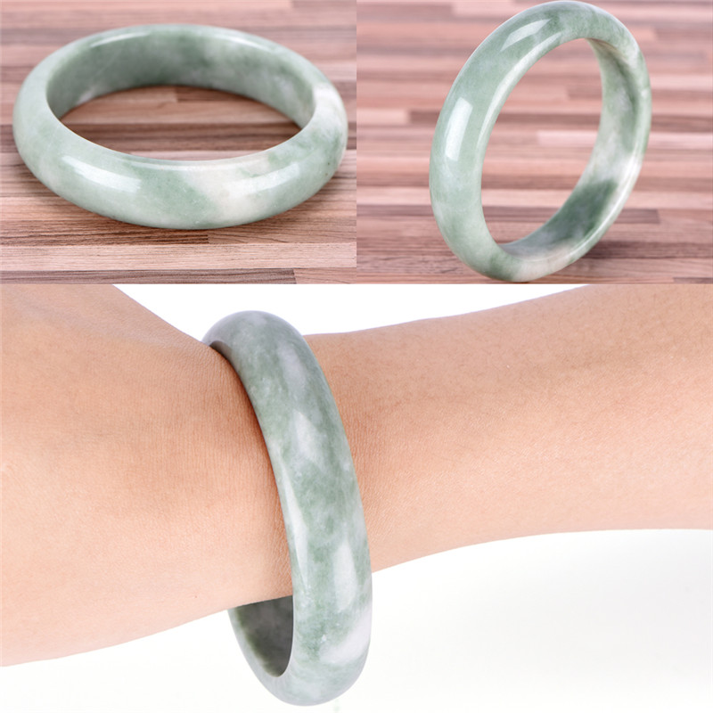 自然の緑のヒスイバングルジュエリーファッションアクセサリー彫 - Men Accessories For Hand のレビューと価格
