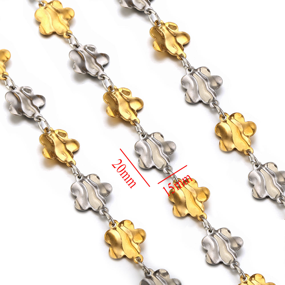 1M ステンレス製ツートンチェーン。ジュエリー製作、ハート、 - Men'S Accessories Chain のレビューと価格
