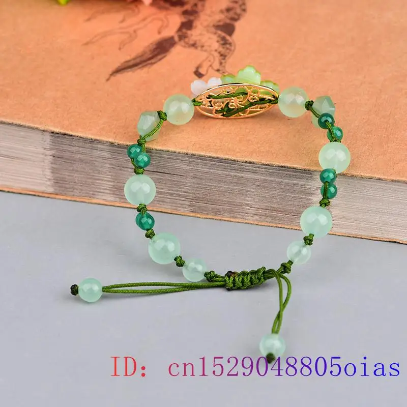 男性用グリーン翡翠フラワーブレスレット,エナメルビーズ,ジュ - Bracelet Beaded Men のレビューと価格