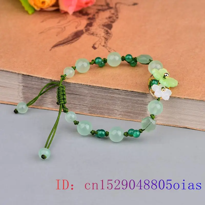男性用グリーン翡翠フラワーブレスレット,エナメルビーズ,ジュ - Bracelet Beaded Men のレビューと価格