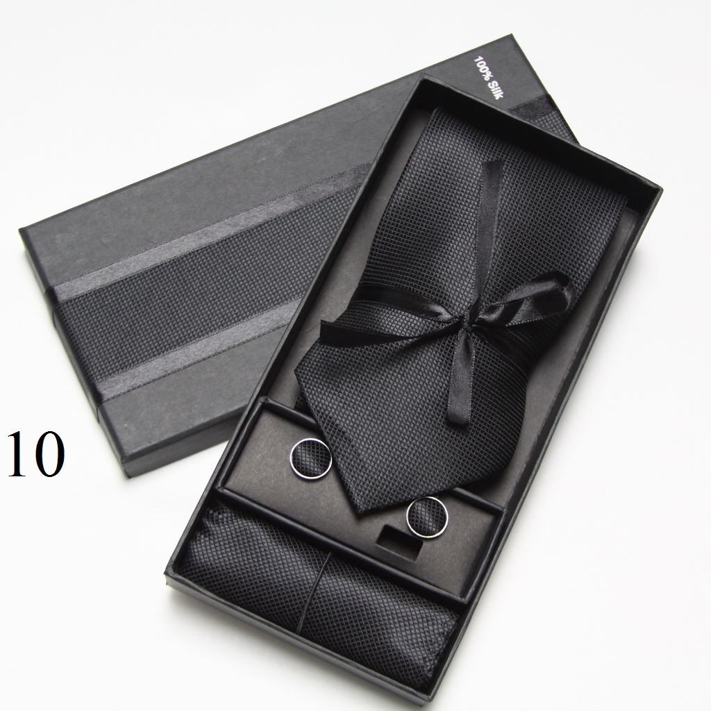 ソリッドネクタイセットボックス カフスボタン ハンカチ メン - Cufflink Box Set のレビューと価格