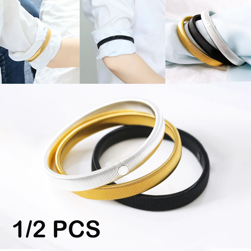 1/2 個弾性アームバンドシャツスリーブホルダー女性男性ファ - Men Accessories For Wedding のレビューと価格