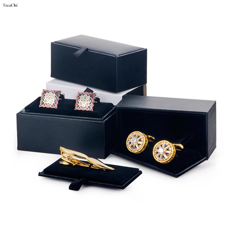 豪華なクリップカフリンクス,収納ボックス,男性用,結婚式用, - Cufflink Box Set のレビューと価格