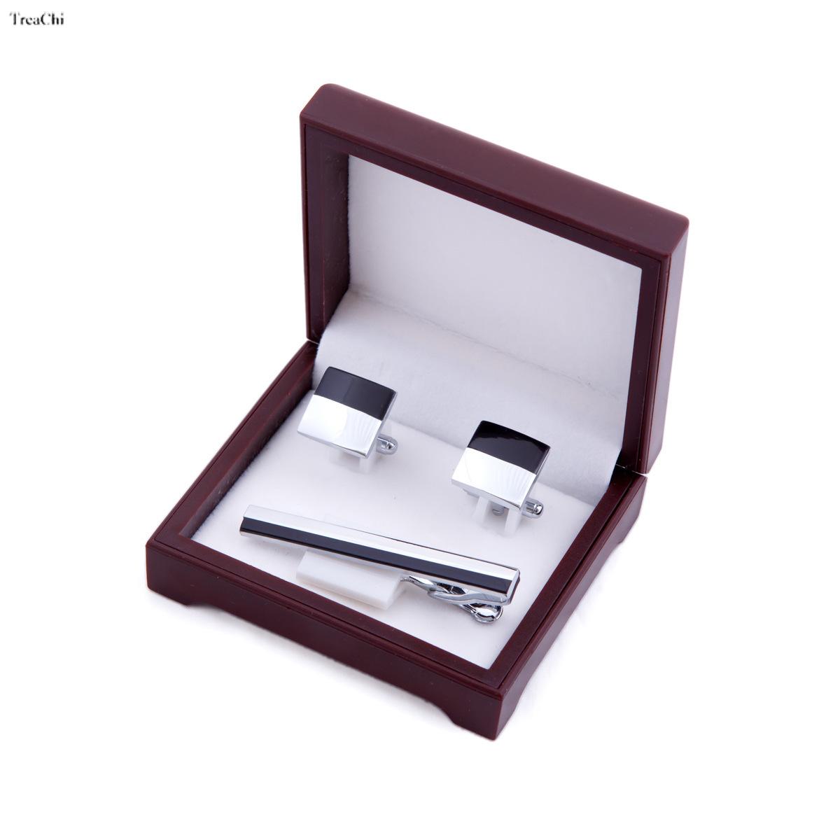 豪華なクリップカフリンクス,収納ボックス,男性用,結婚式用, - Cufflink Box Set のレビューと価格