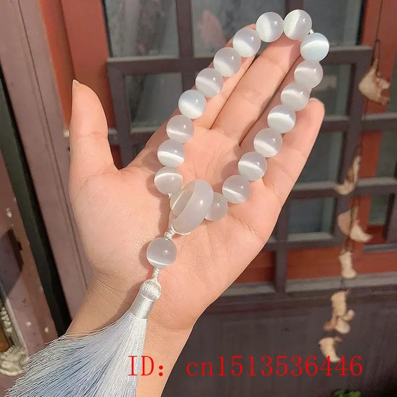 男性と女性のための猫の目のビーズ,12mm,蓮のブレスレット - Bracelet Beaded Men のレビューと価格