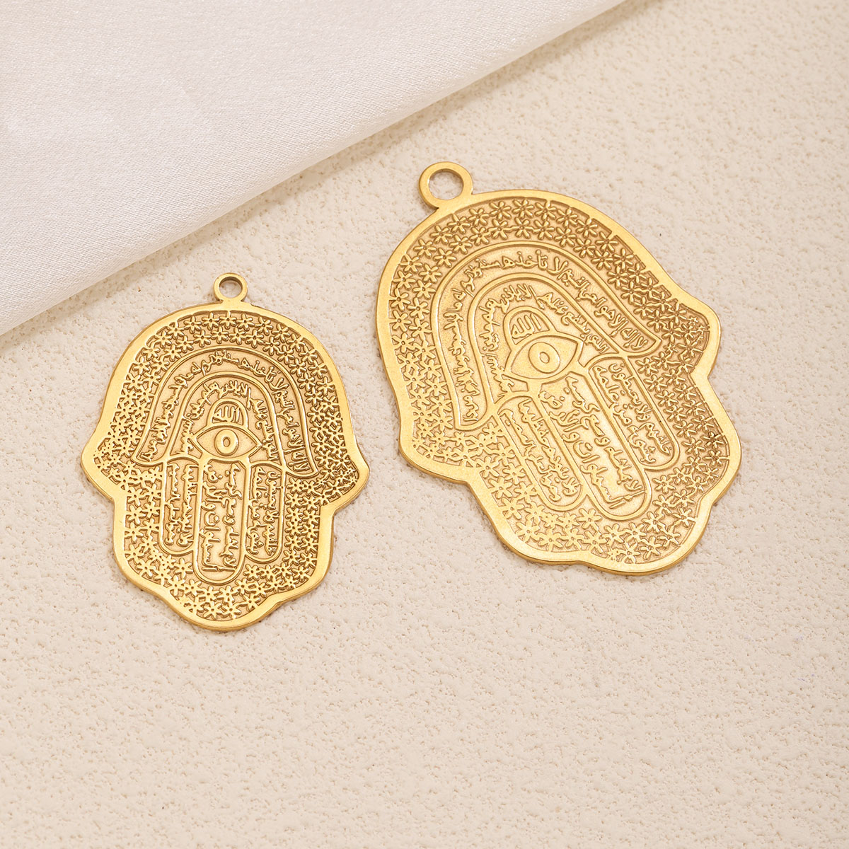 5個入り 18K PVDステンレス鋼 ハムサハンド 邪視除け - Men Accessories For Hand のレビューと価格