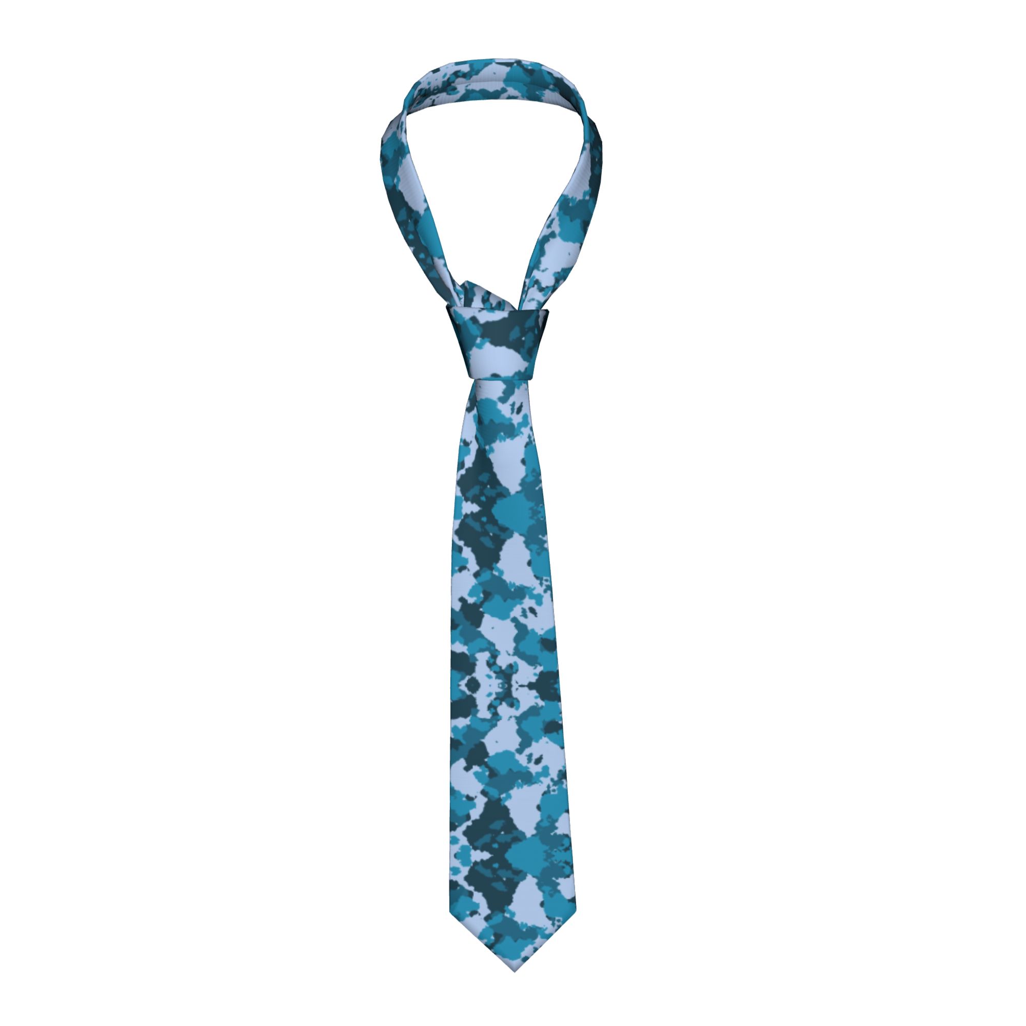 迷彩柄メンズネクタイ スリムポリエステル 8cm幅 細め迷彩 - Men Accessories For Wedding のレビューと価格