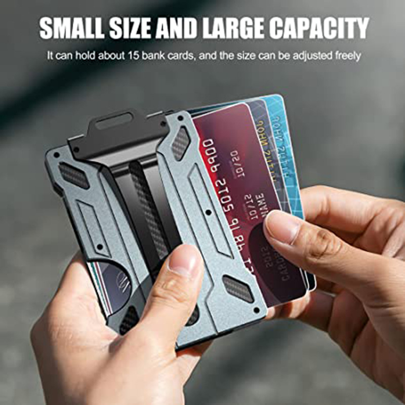 RFIDファッションカードウォレット クレジットカードホルダ - Card Case Minimalist のレビューと価格