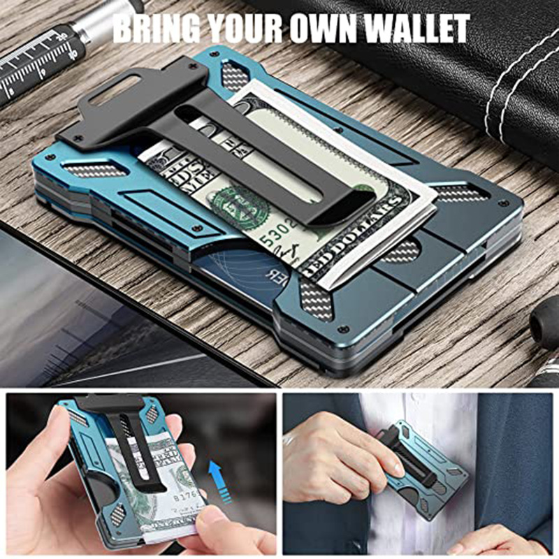 RFIDファッションカードウォレット クレジットカードホルダ - Card Case Minimalist のレビューと価格