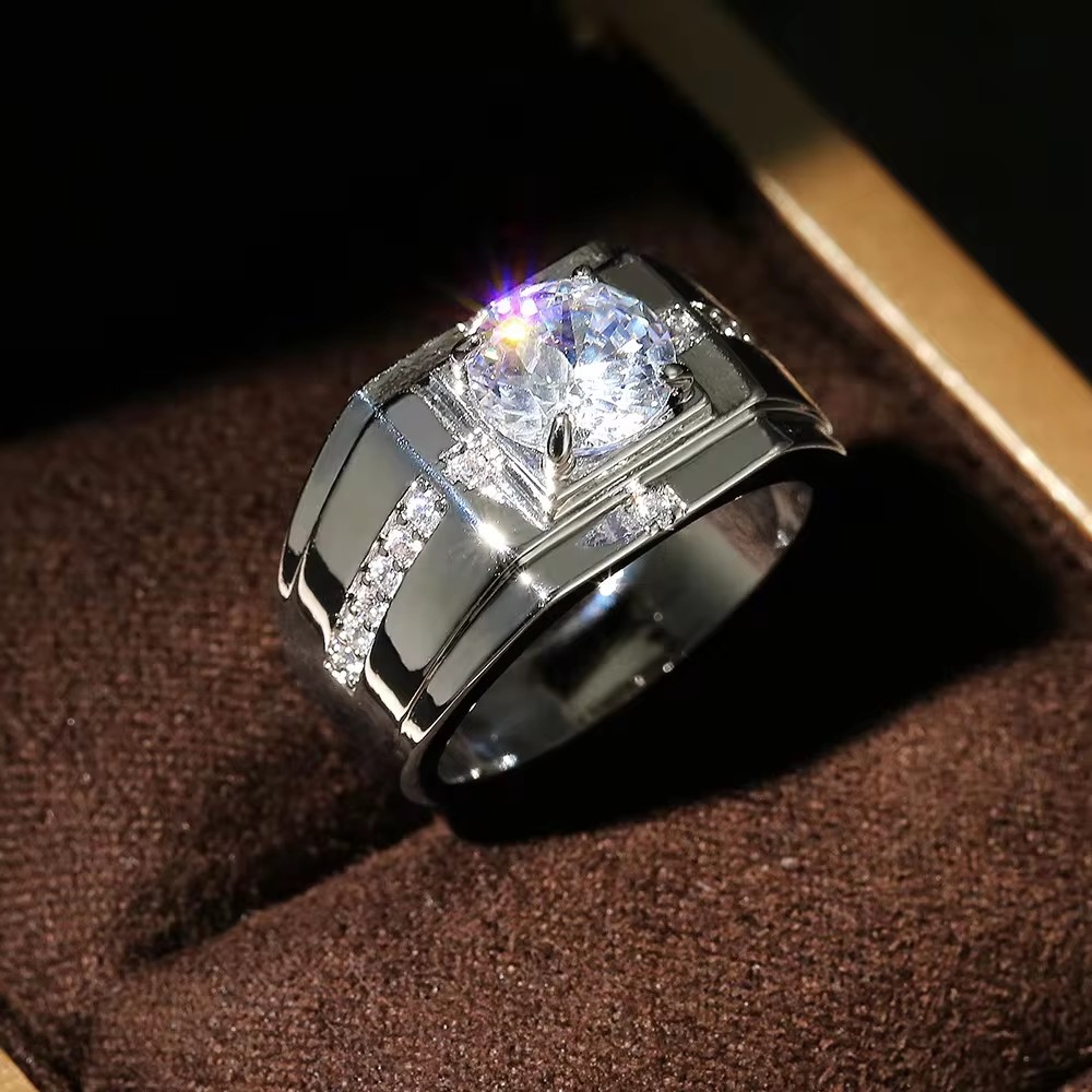 ウイタン-男性のための豪華な結婚指輪,華麗なキュービックジル - Men'S Accessories Jewelry Brands のレビューと価格
