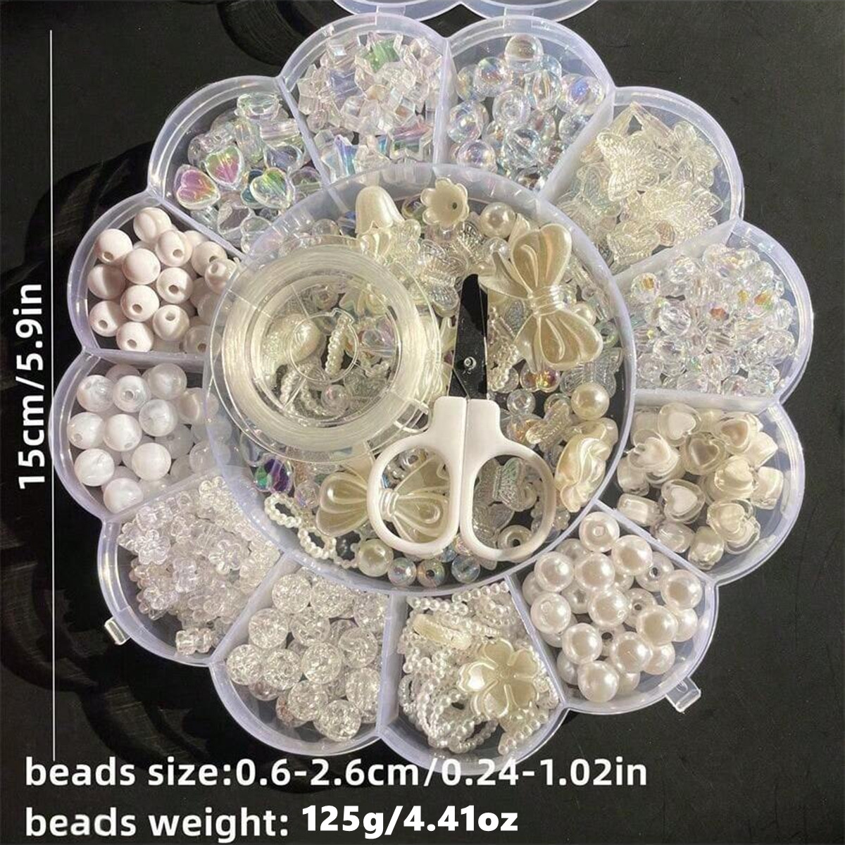2セット/1セット 13グリッドアクリルフラワーボックスビー - Bracelet Beaded Men のレビューと価格