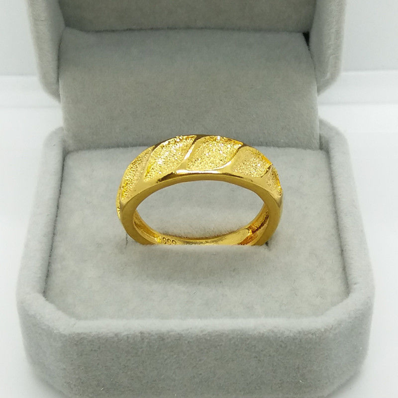 男性と女性のためのリングのペア,本物の18k,黄色,ゴールド - Men Accessories For Wedding のレビューと価格