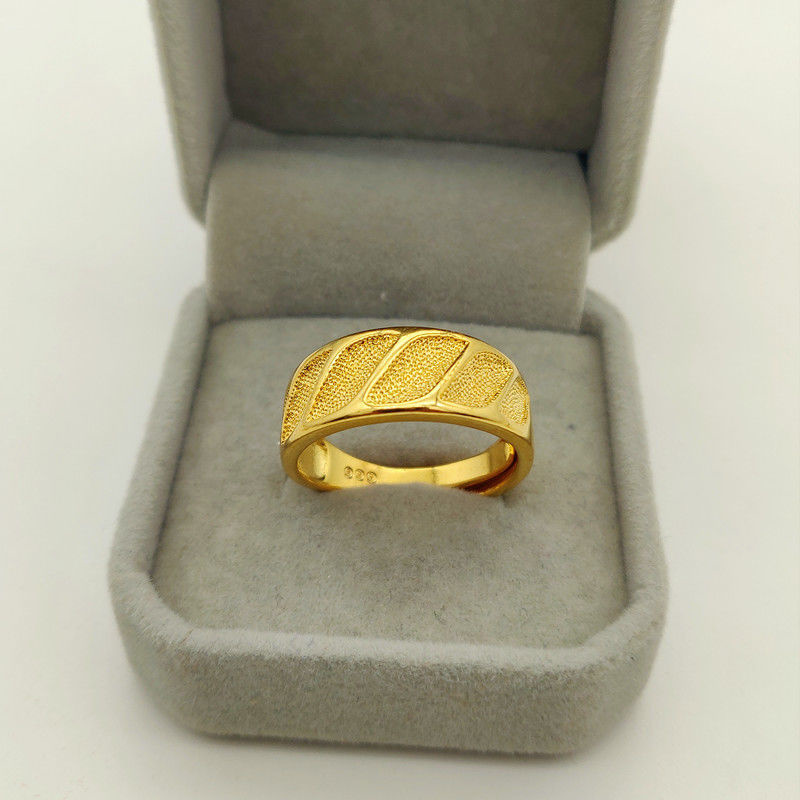 男性と女性のためのリングのペア,本物の18k,黄色,ゴールド - Men Accessories For Wedding のレビューと価格