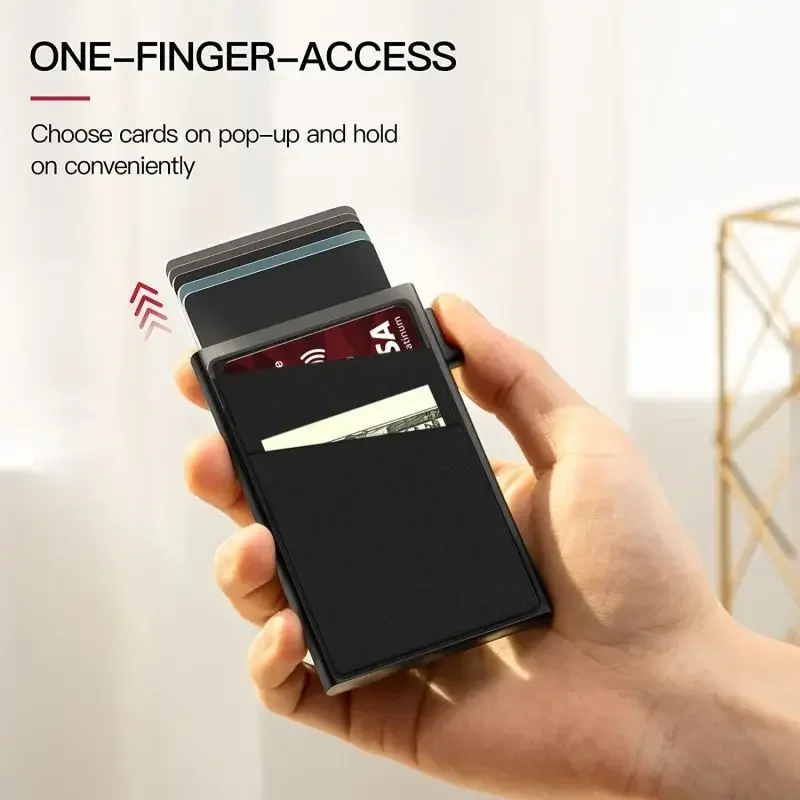 RFID ブロッキングクレジットカードホルダー財布男性スリム - Card Case Minimalist のレビューと価格