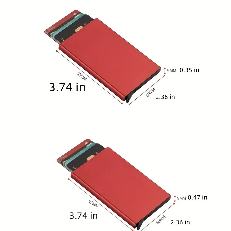 スマート財布カードホルダー金属薄型スリム男性女性財布ポップア - Card Case Minimalist のレビューと価格