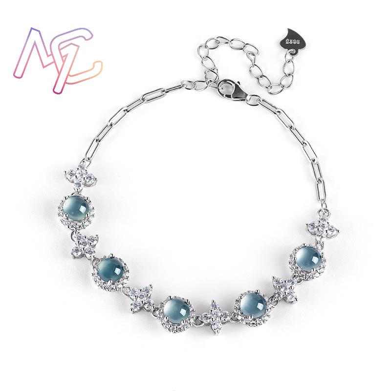 ブルーミャンマー翡翠ブレスレット天然ビルマ翡翠宝石バングル幸 - Men Accessories For Gift のレビューと価格