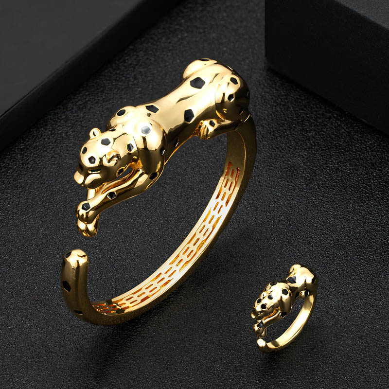 Zlxgirl-ジュエリーセット,エナメル,ヒョウ,動物,ブ - Men'S Accessories Jewelry Brands のレビューと価格