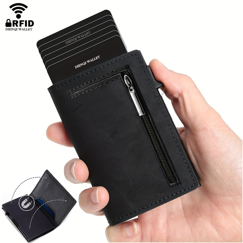 高級ブランド RFID クレジットカードホルダー財布男性名刺 - Card Case Minimalist のレビューと価格