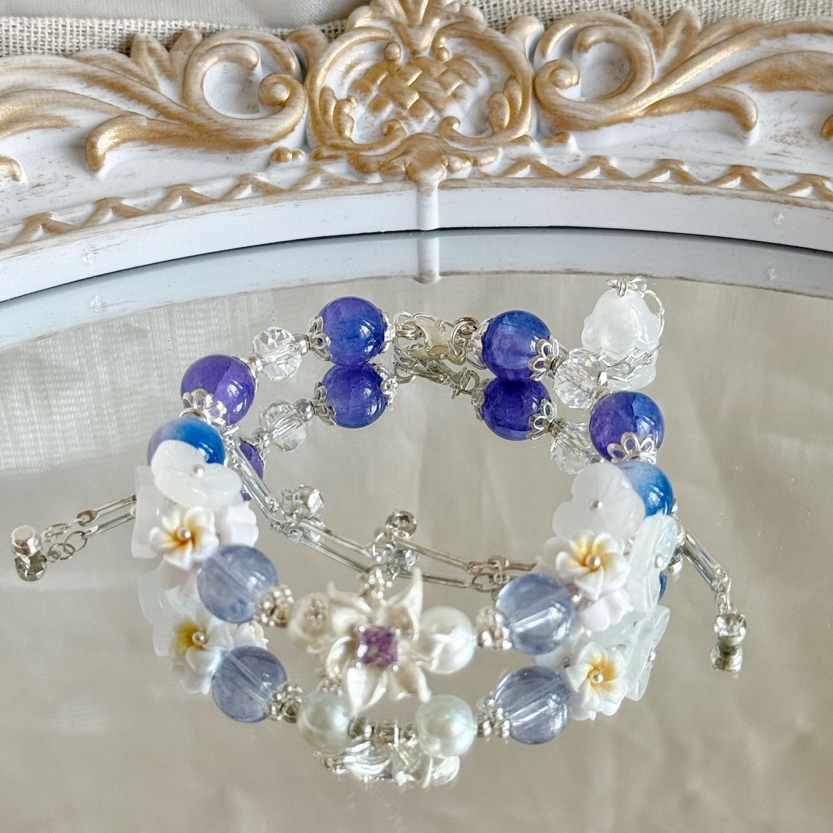 女性用ビーズブレスレット ゲームアニメ「夜の王」小道具を着用 - Bracelet Beaded Men のレビューと価格