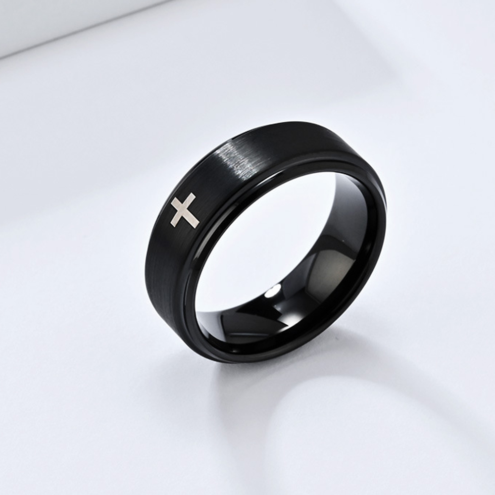 レトロチタン鋼クリスチャンイエスクロス聖書リングパンクゴシッ - Men Accessories Wedding のレビューと価格