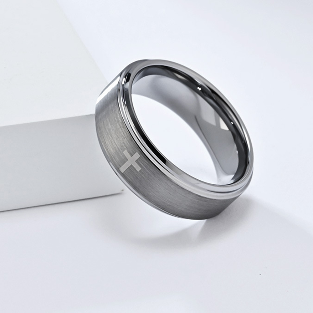 レトロチタン鋼クリスチャンイエスクロス聖書リングパンクゴシッ - Men Accessories Wedding のレビューと価格