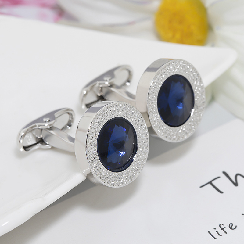 ホット販売カフス男性用ブルーダイヤモンドカフス高級ブランドボ - Men'S Accessories Jewelry Brands のレビューと価格