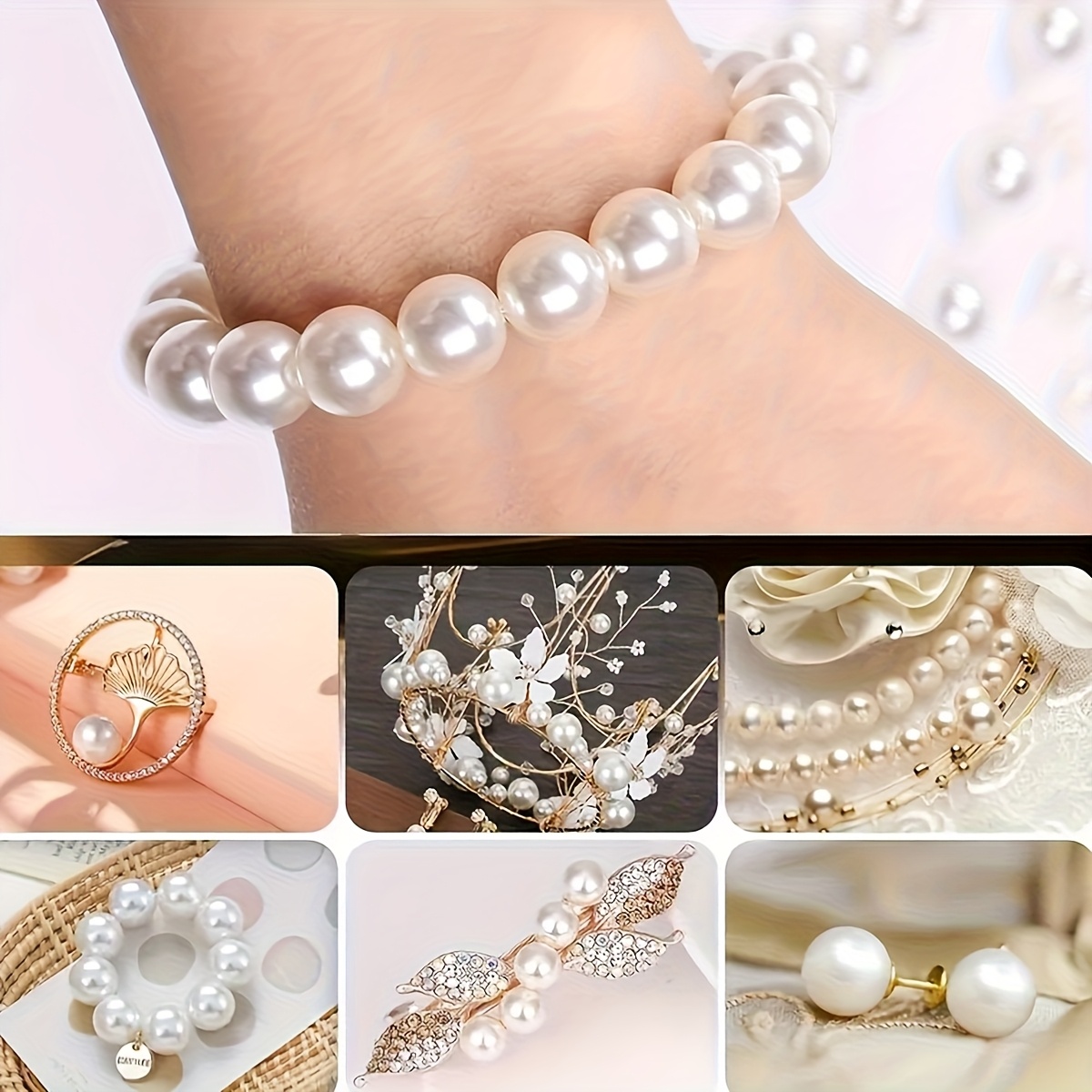 1388個 4/6/8/10mm ブラック、ホワイト、ブルー - Bracelet Beaded Men のレビューと価格