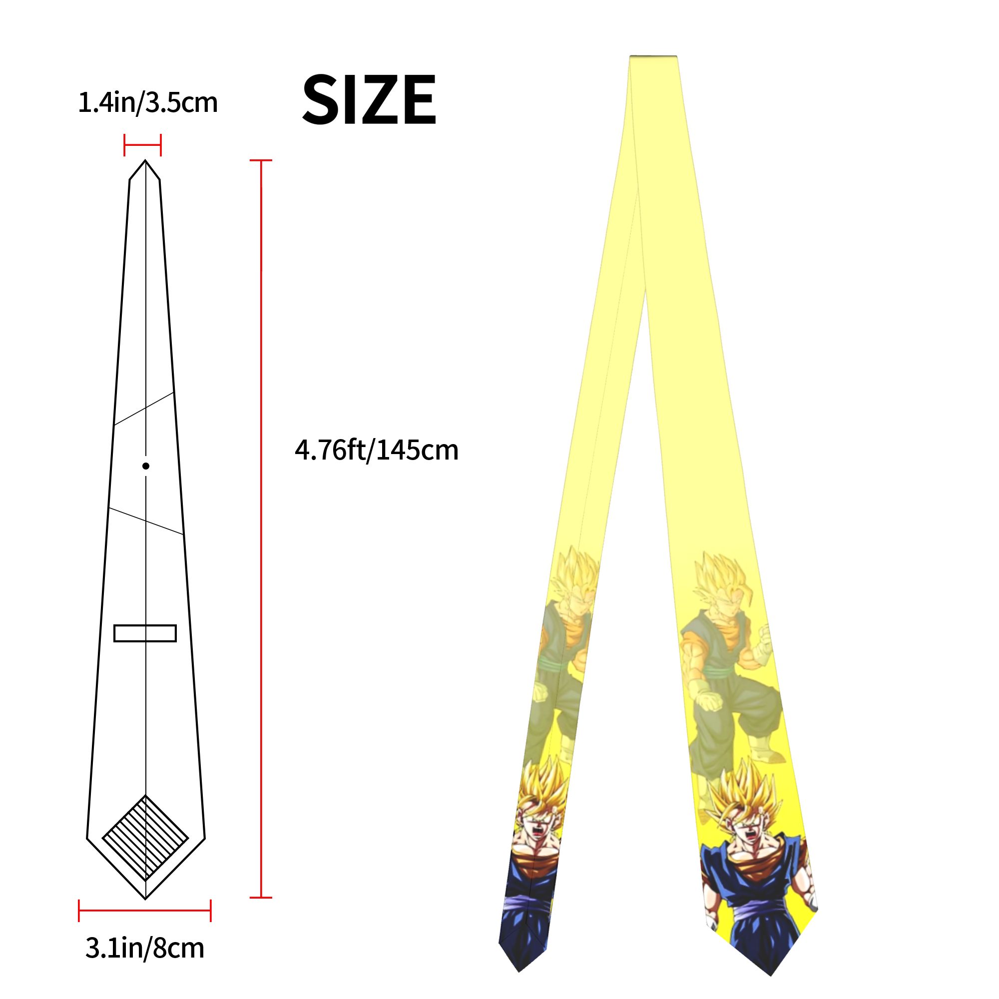 DBZ Z キャラクターパターンネクタイ ユニセックス 8c - Men Accessories For Wedding のレビューと価格