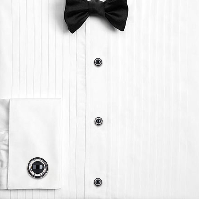 HAWSON クリスタル カフスとスタッド セット メンズ  - Cufflink Box Set のレビューと価格