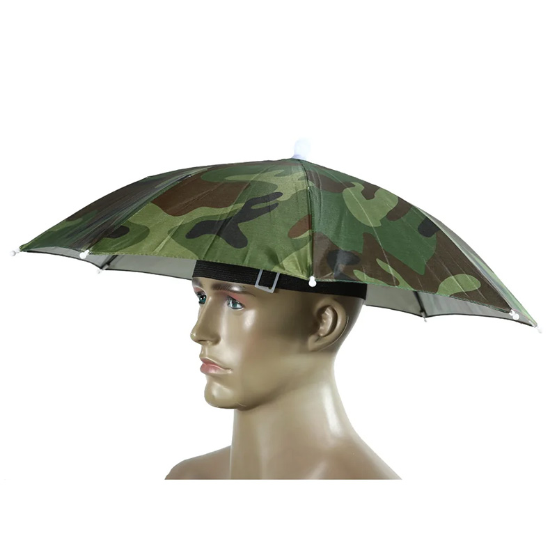 1pc 迷彩ポータブル傘帽子折りたたみ式屋外サンシェード防水 - Men Accessories For Beach のレビューと価格